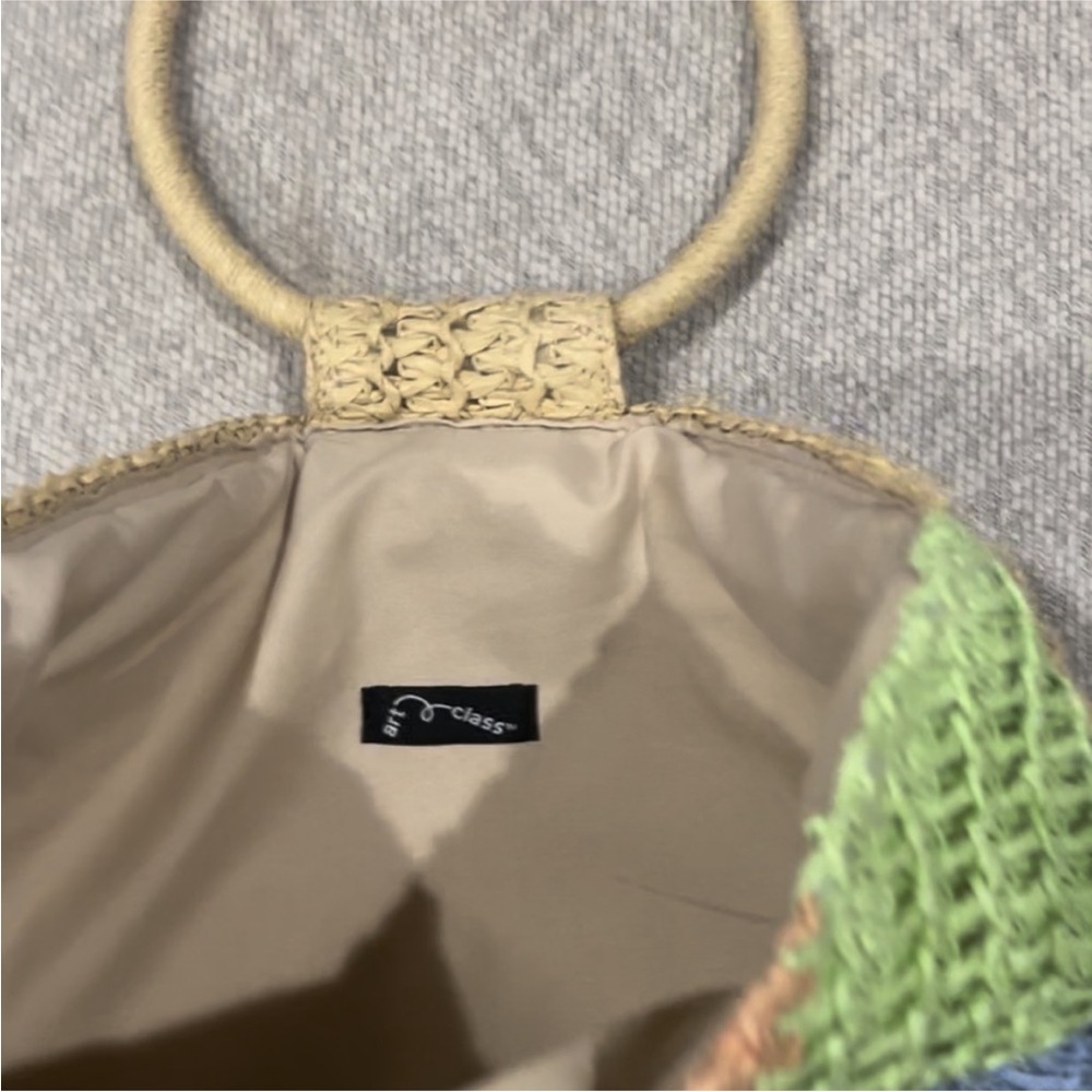 🆕 Art Class pastel crochet Multicolor Clutch Bag - Picture 3 of 3